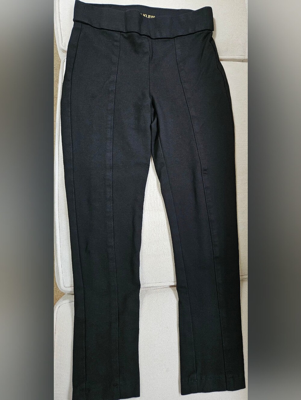 Womens Anne Klein Black Slim Fit Seamed Pull On Ponte Pants Small